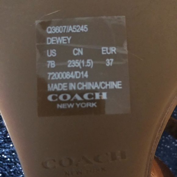 Coach Studded Tan Sandal. Size 7. Gold accents. - Picture 6 of 12